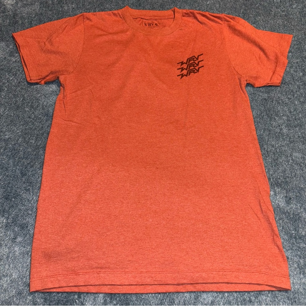 WRV Short Sleeve Logo Tee in Rust Orange Unisex Size Small